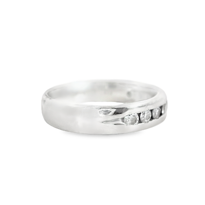 Platinum Channel Set Diamond Band