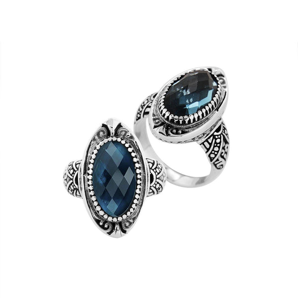 Sterling Silver Ring With London Blue Topaz