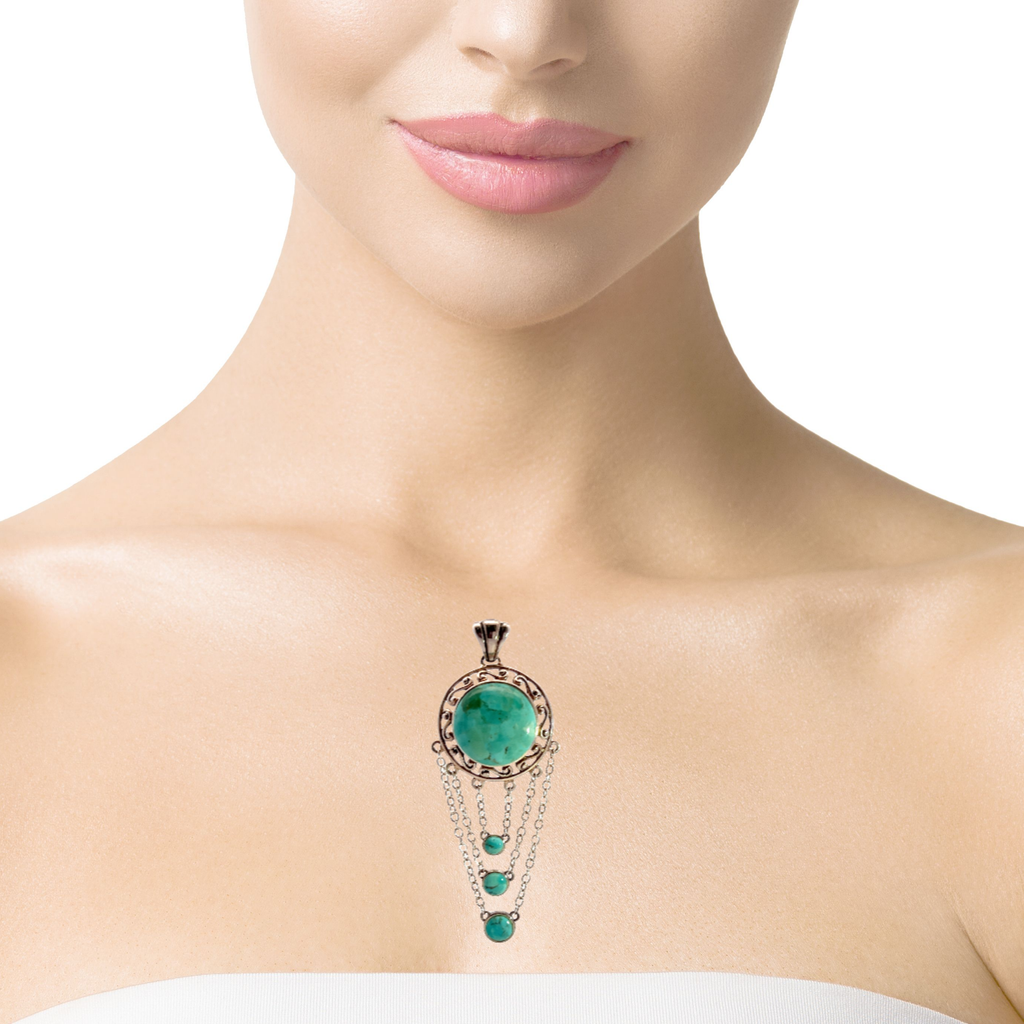 Sterling Silver Turquoise Pendant