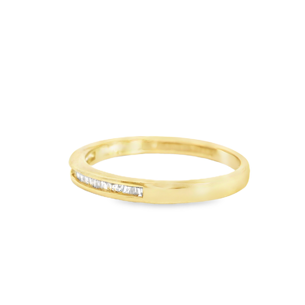 14K YG Diamond Band
