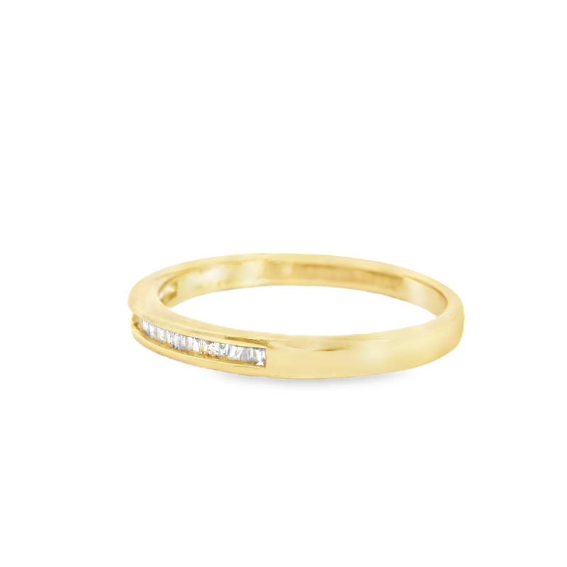 14K YG Diamond Band