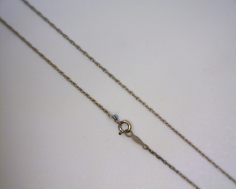 14K WG Loose Rope Chain 14" 1.2G