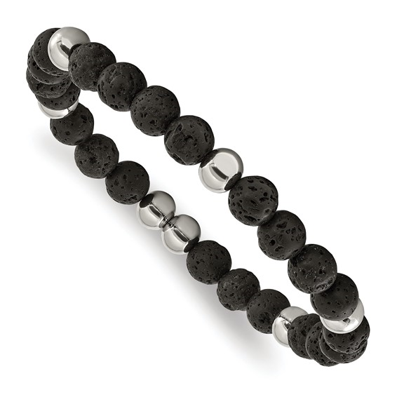 Stretch Lava Stone Bracelet