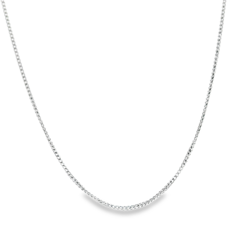 10K WG Diamond Cut Wheat Chain 16"