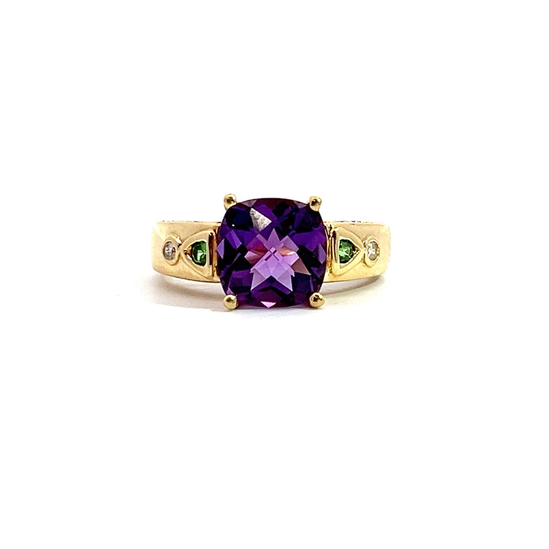 18K YG Amethyst Ring