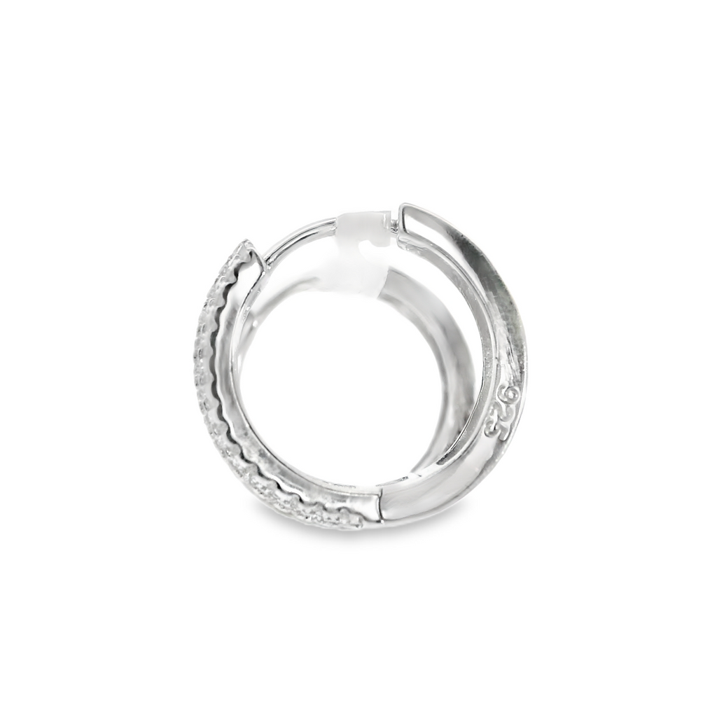 Sterling Silver CZ Hoops