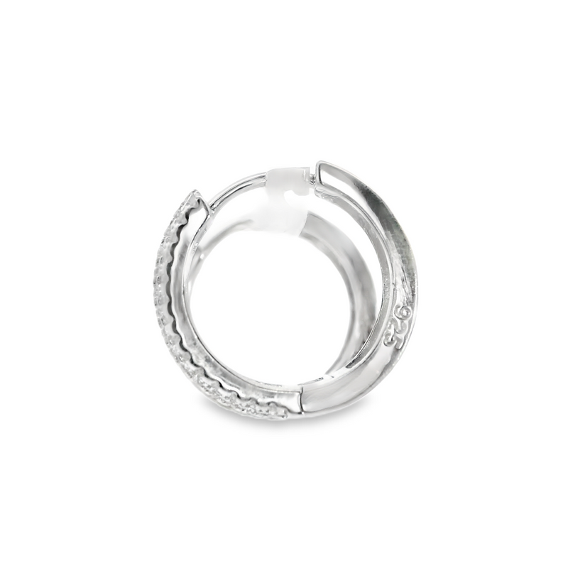 Sterling Silver CZ Hoops