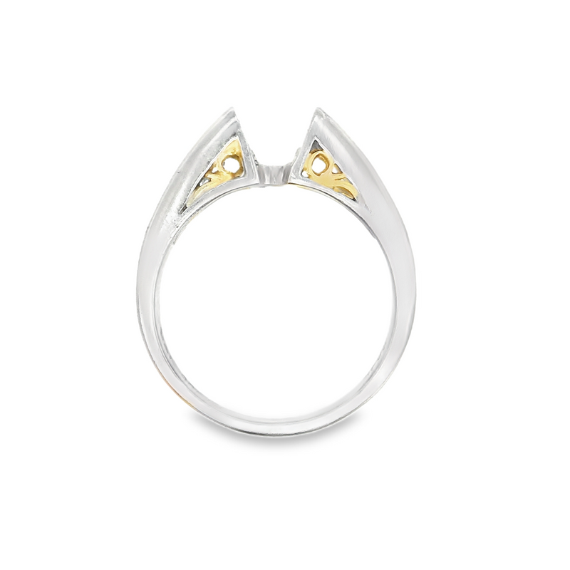 PLATINUM /18K CHANNEL SET DIAMOND ENGAGEMENT RING