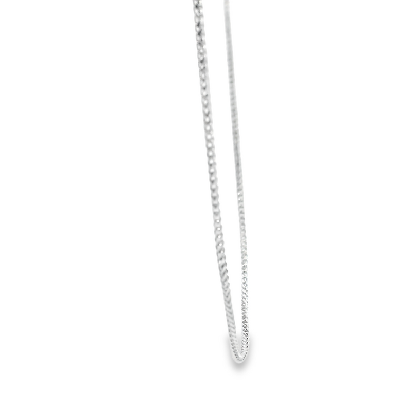 10K WG Diamond Cut Wheat Chain 18"