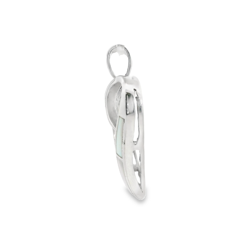 Sterling Silver Mother of Pearl Heart Pendant