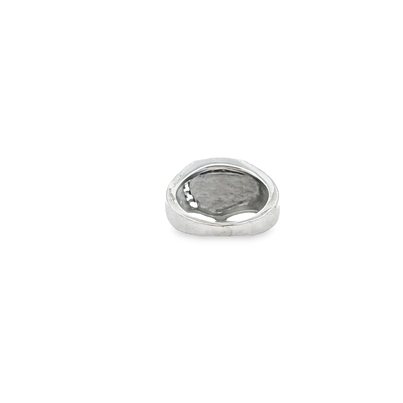Sterling Silver Larimar & CZ R