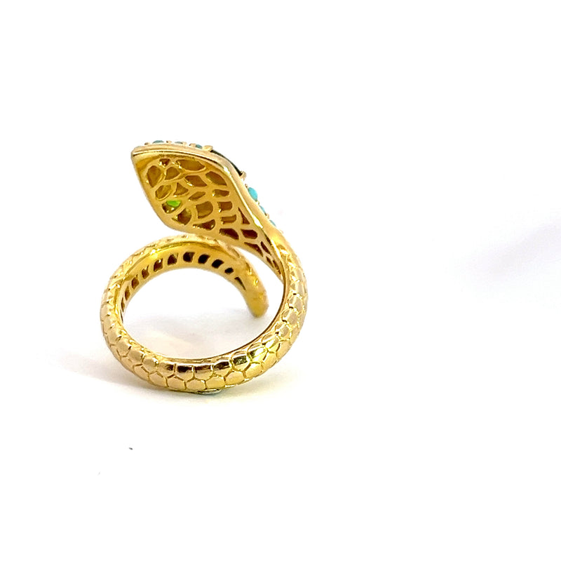 Gold Plated Snake Ring