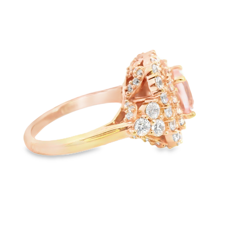Rose Gold Plated Sterling Silver CZ Ring