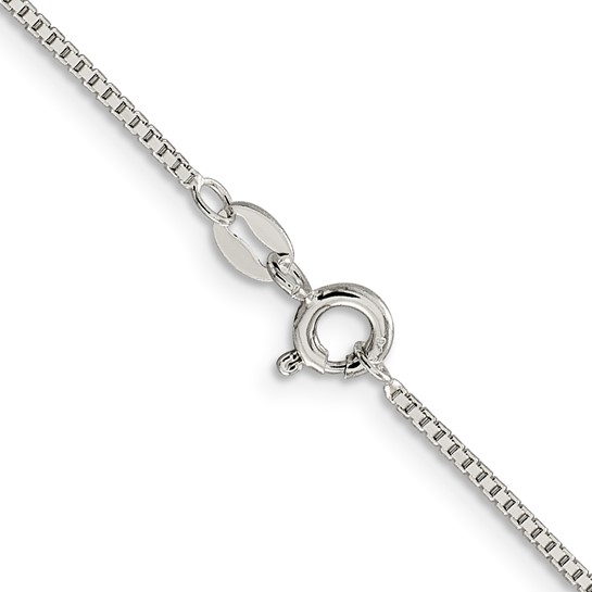 Sterling Silver Rhodium-plated 1.1mm Box Chain 18