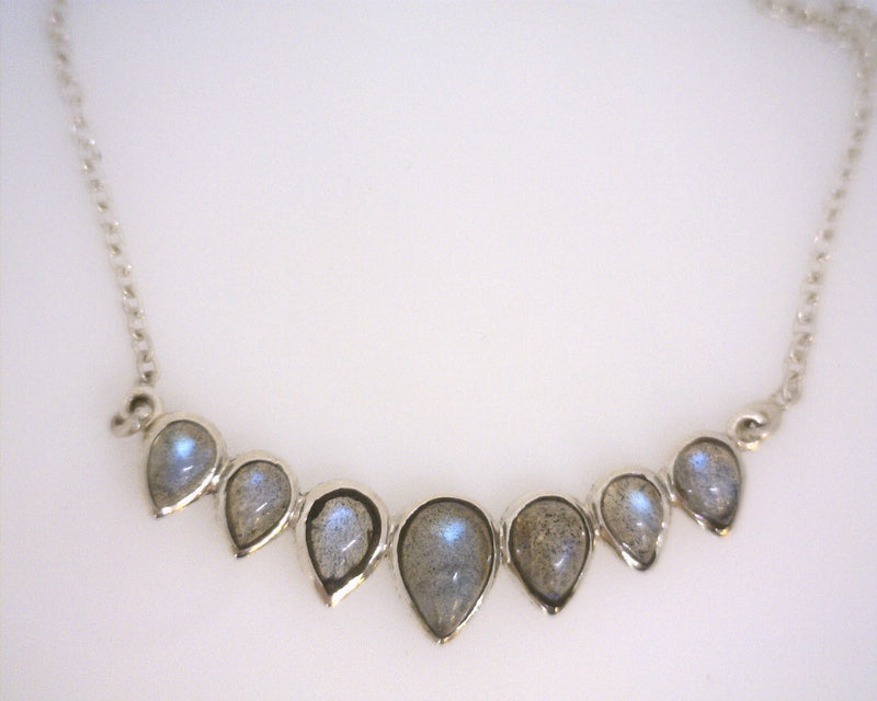 STERLING SILVER LABRADORITE NECKLACE 18-20