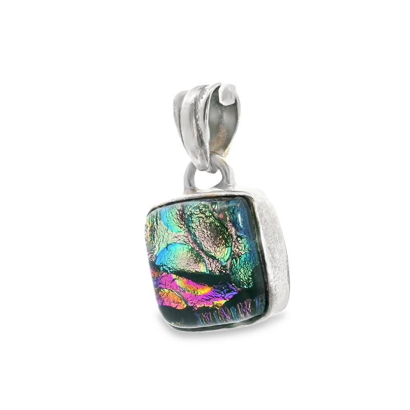 Sterling Silver Dichroic Glass Pendant