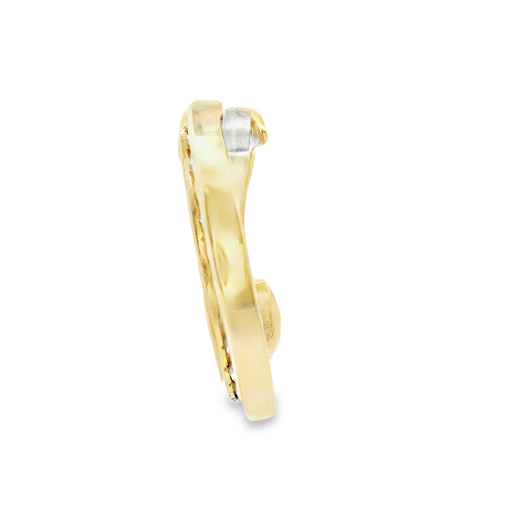 14K YG Pearl & Diamond Pendant