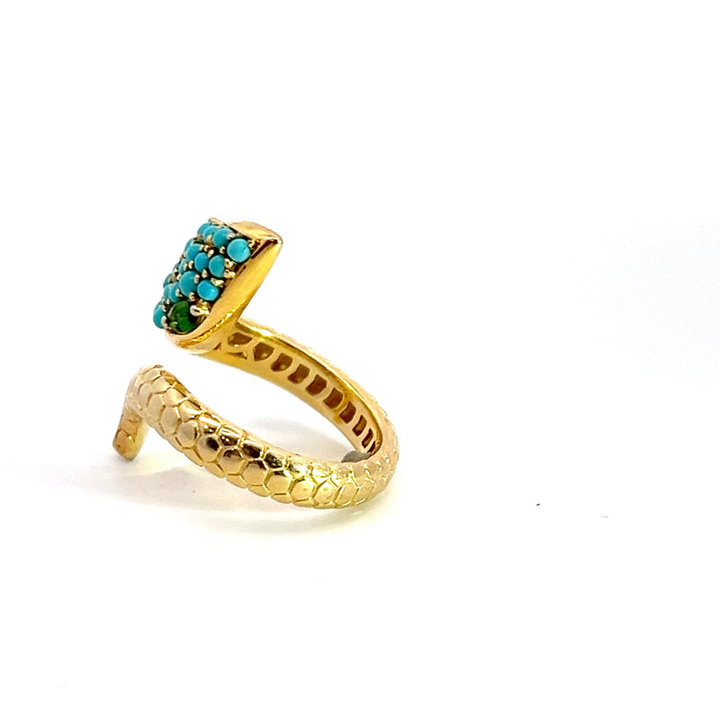 Gold Plated Snake Ring