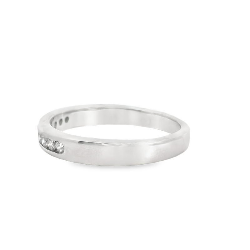 Platinum Channel Set Diamond Band