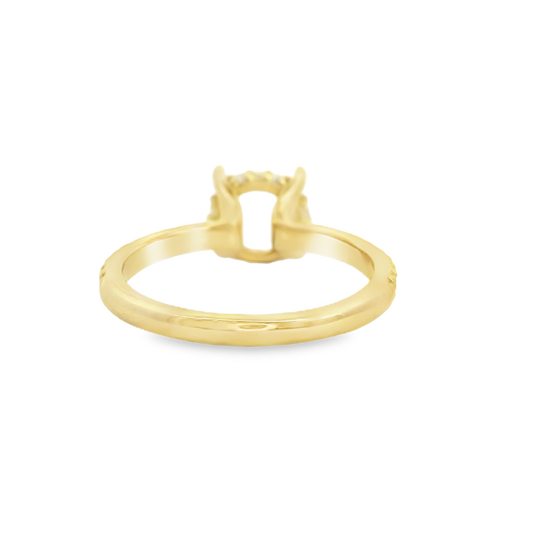 14K YG Hidden Halo Mounting