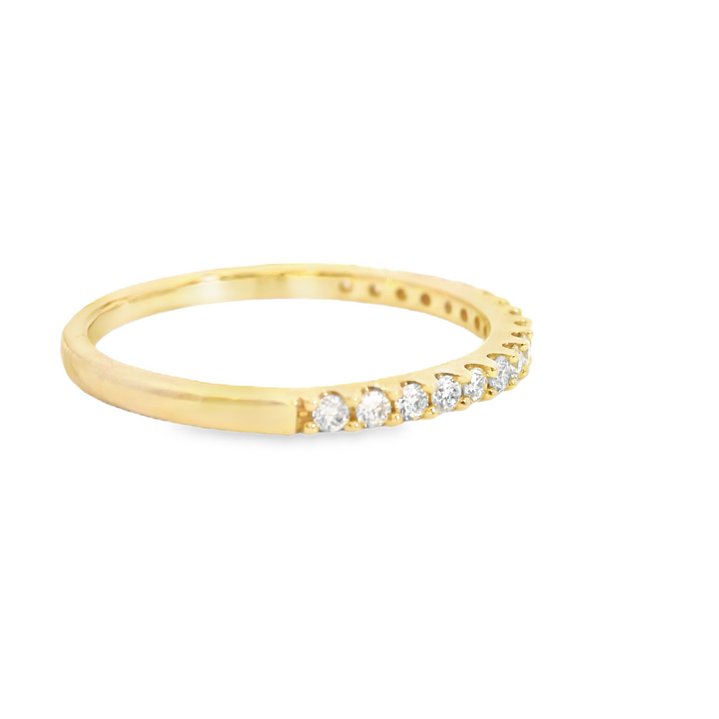 14K YG Diamond Band