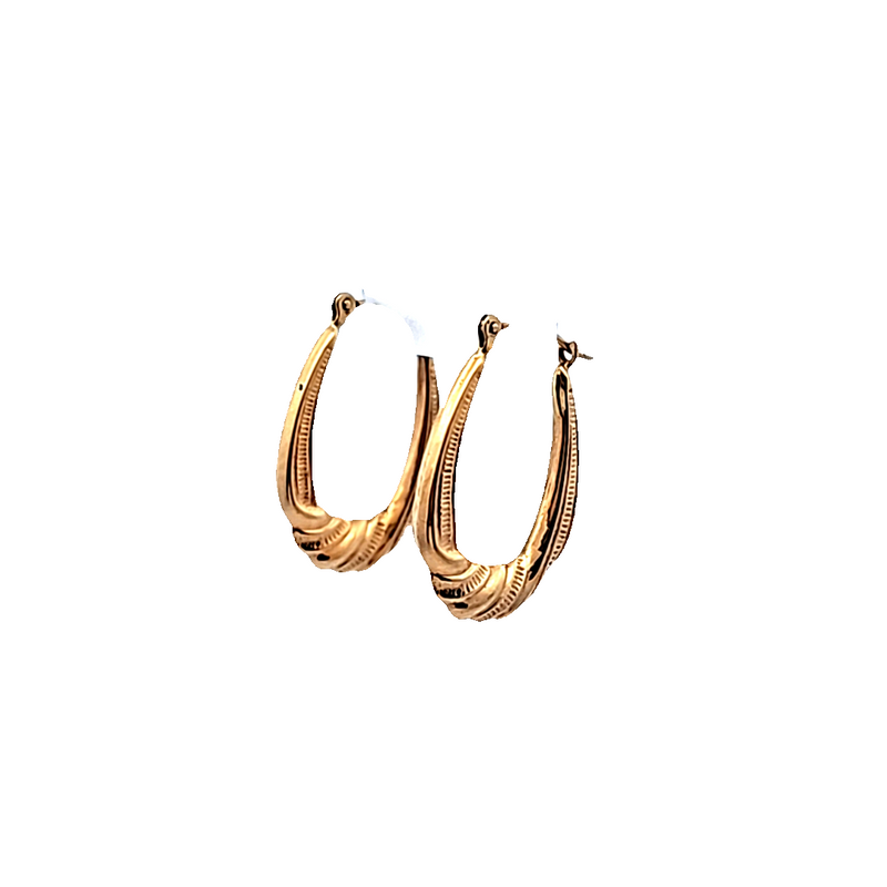14K YG Hoop Earrings