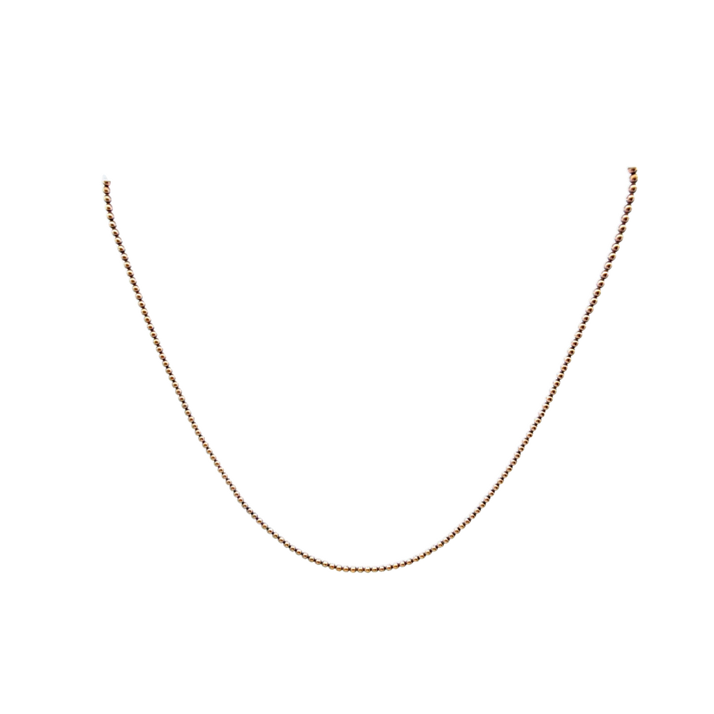 14K YG Beaded Link Chain 16"