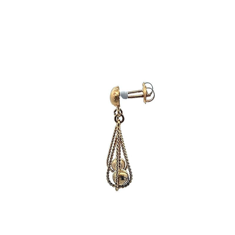 18K YG Dangle Earrings