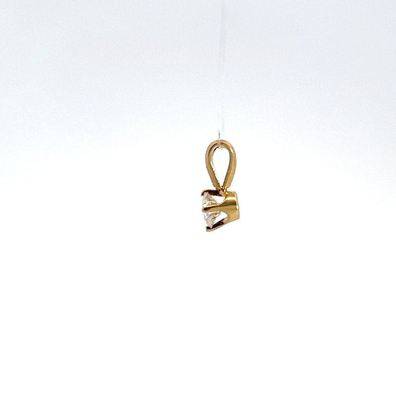 14K YG Diamond Pendant