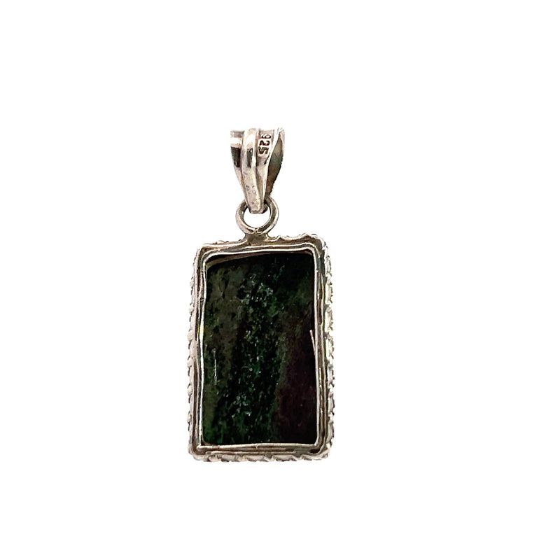 Sterling Silver Ruby in Zoisite Pendant