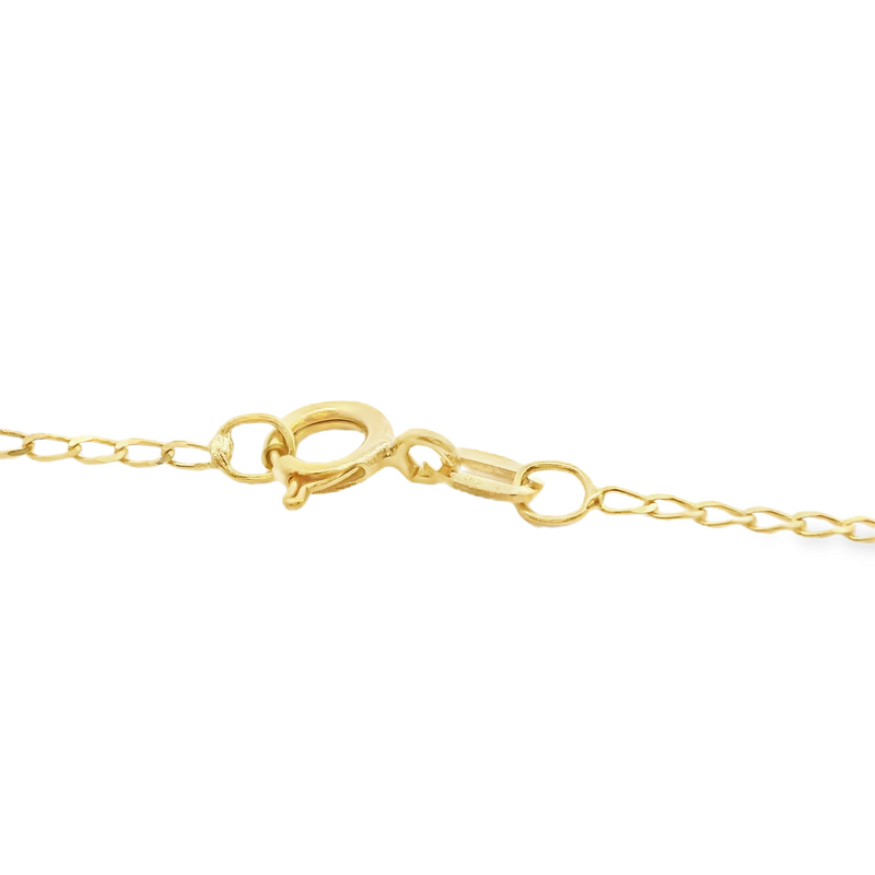 18K YG Diamond Cut Link Chain 20"