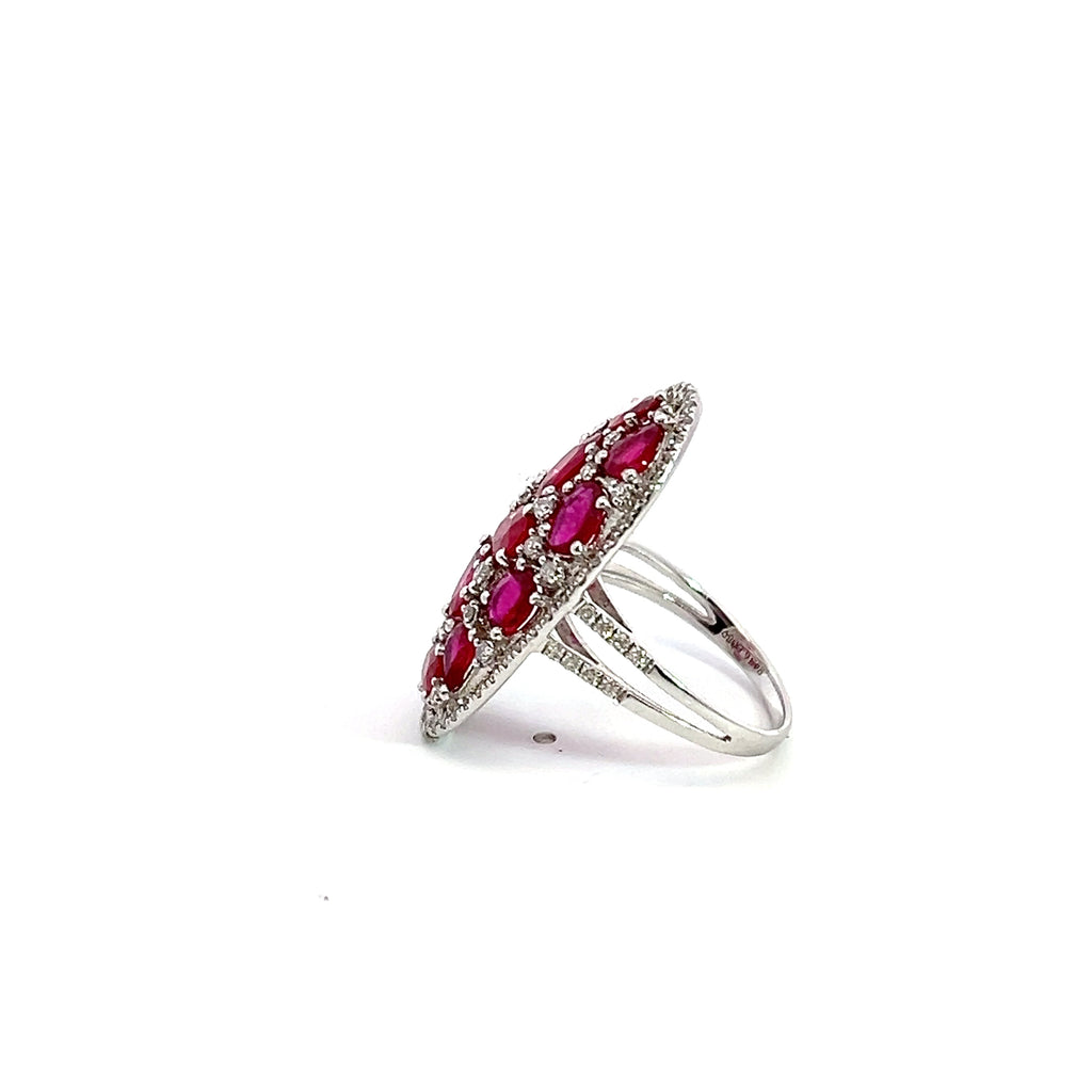 18K WG Ruby & Diamond Ring