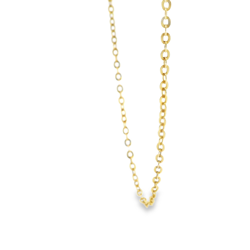 18K YG Cable Link Chain 22"