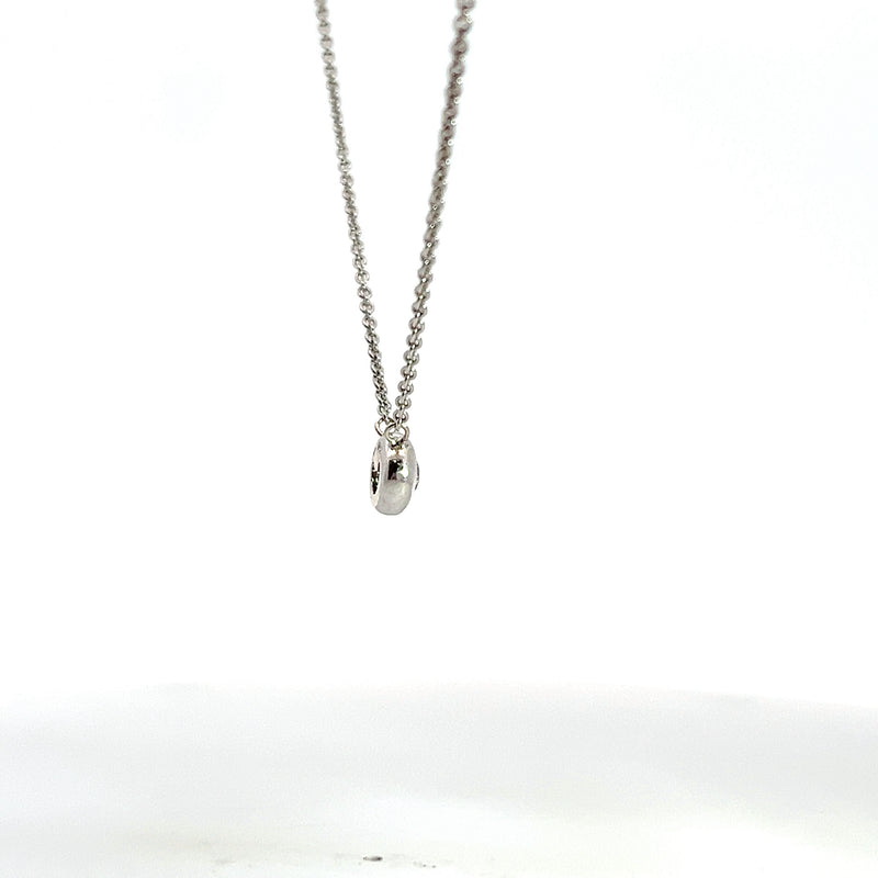 White Gold Diamond Solitaire Necklace