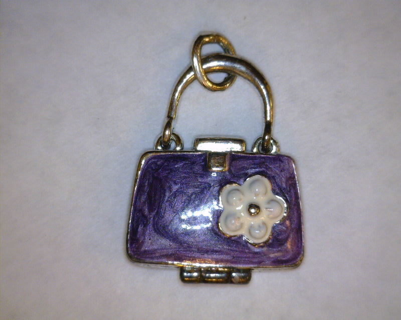 STERLING SILVER ENAMELED PURSE