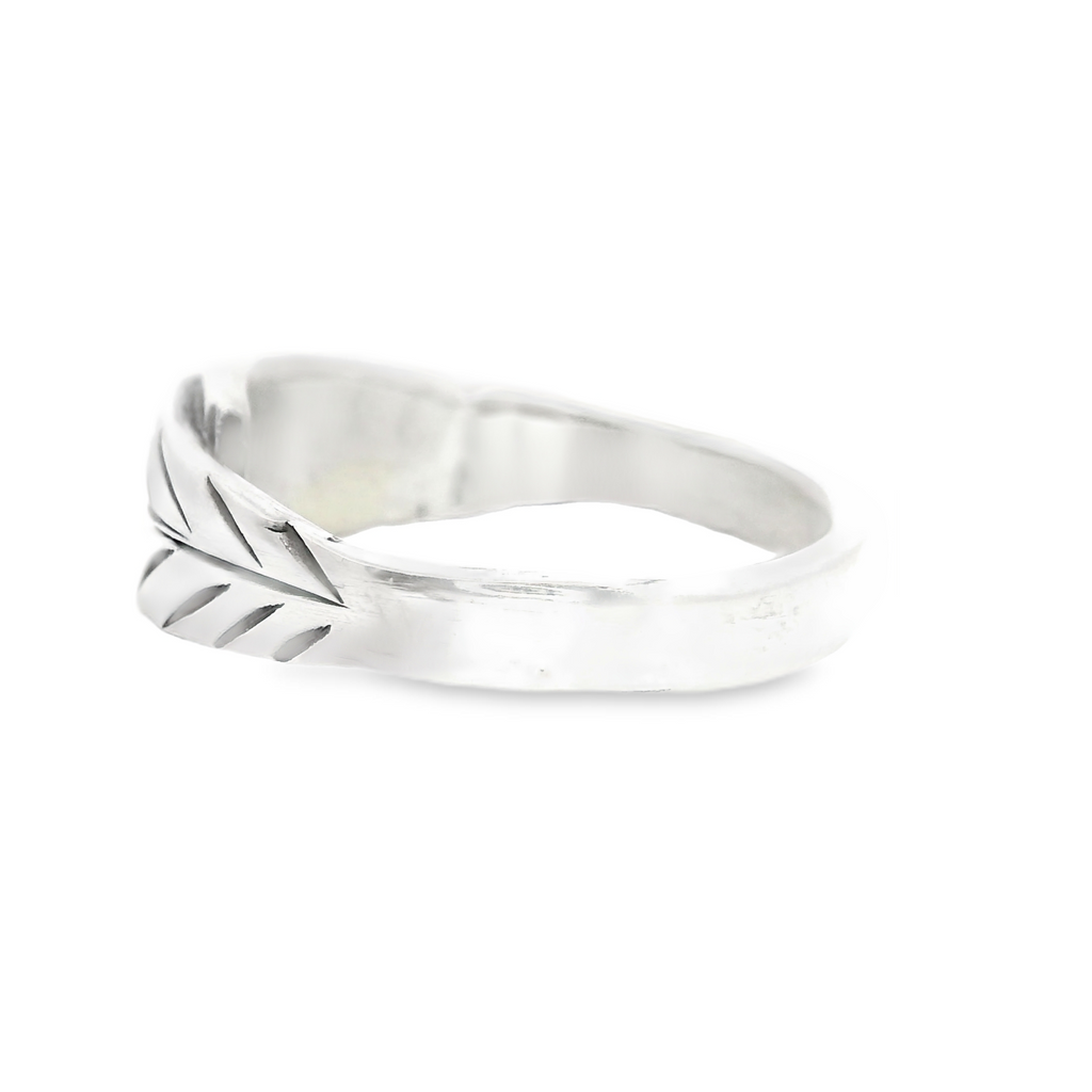Sterling Silver Leaf Design Ring