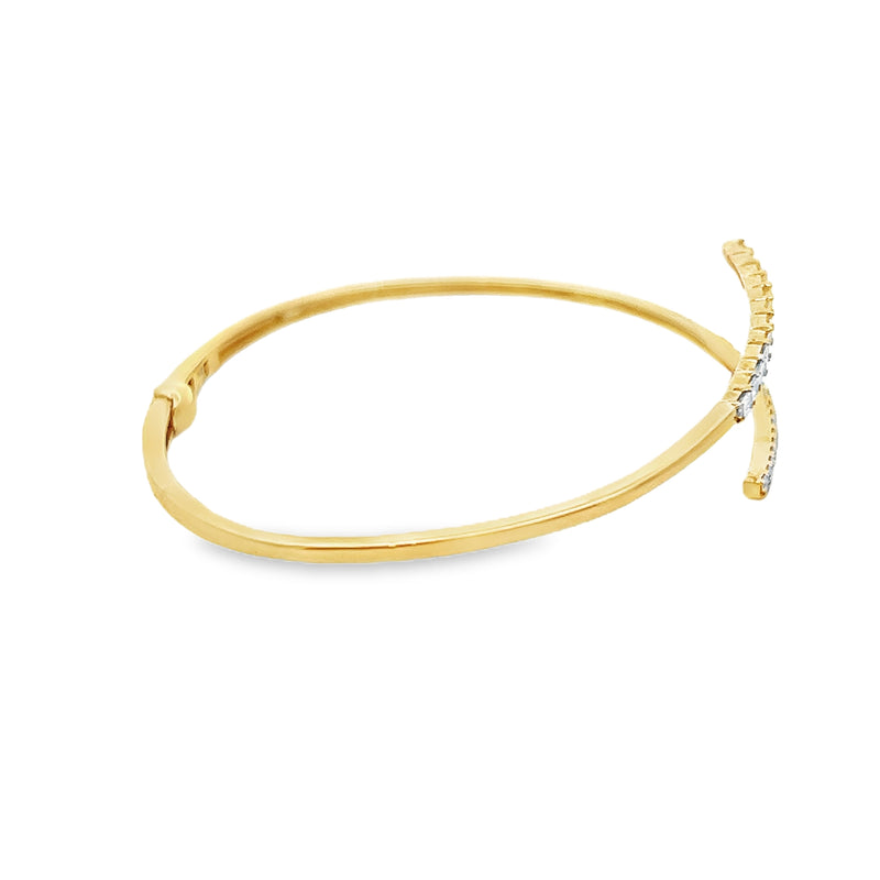 18K YG Diamond Cuff Bracelet