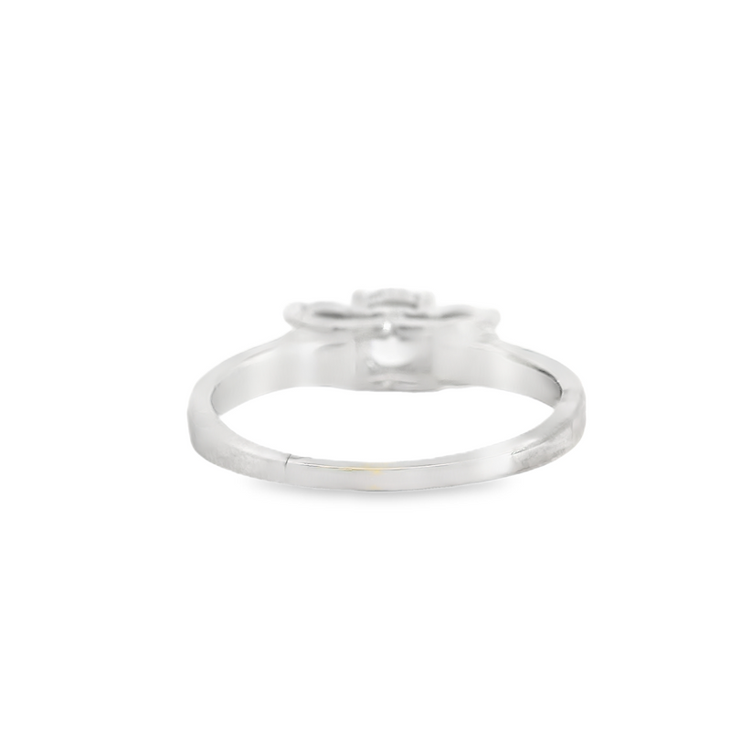 14K WG 3 Stone Diamond Ring