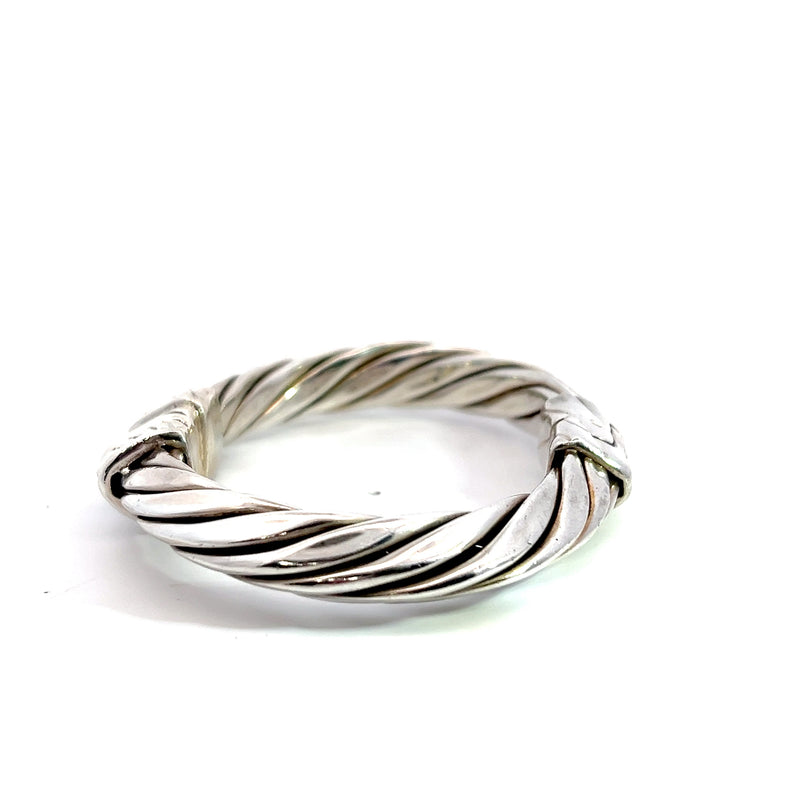 Sterling Silver & Onyx Twisted Cuff Bracelet