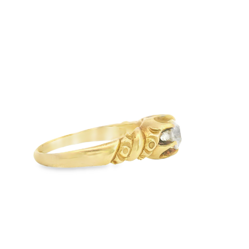 14K YG Vintage Solitaire Diamond Ring