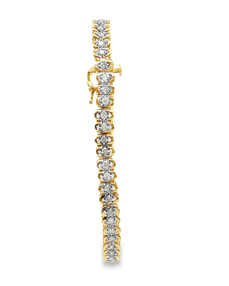 14K YG Diamond Tennis Bracelet