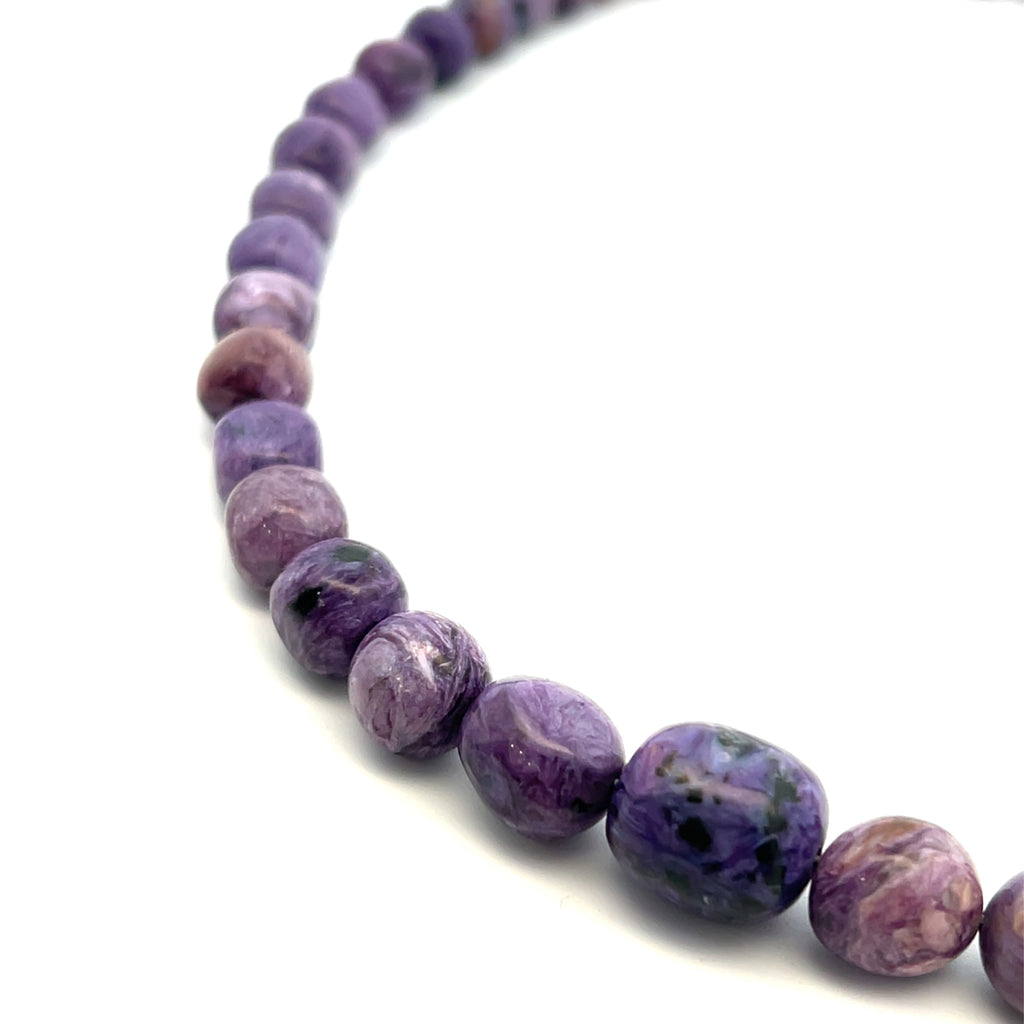 Jay King Graduated Charoite Gemstone Necklace
