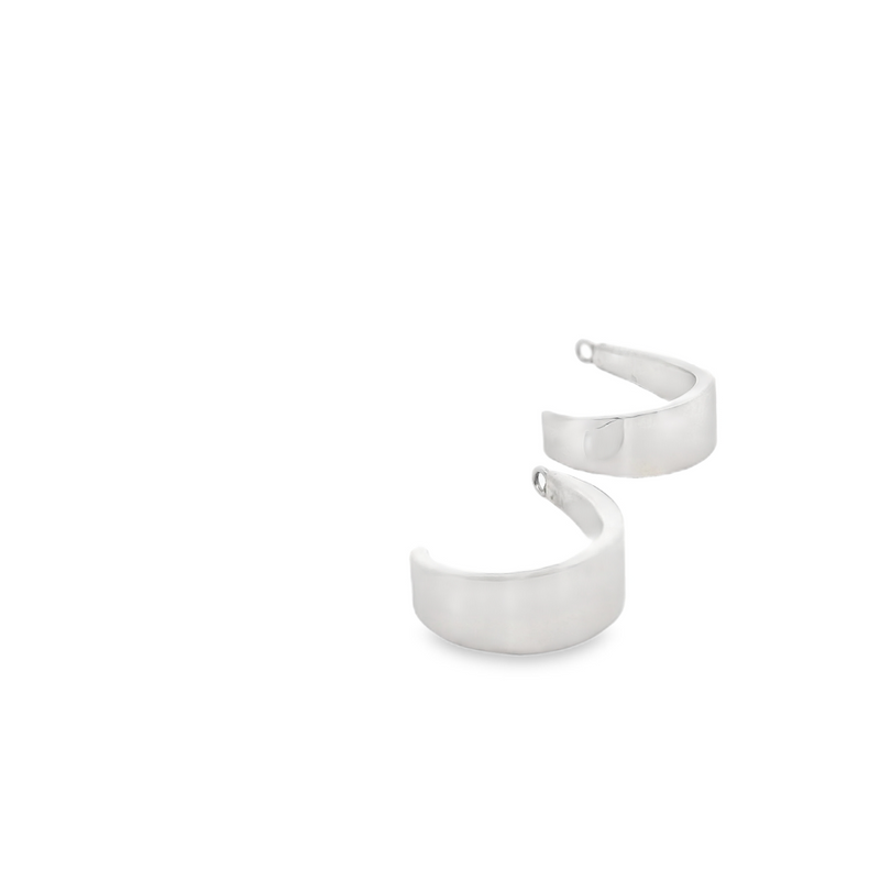 14K WG J Hook Earring Jackets