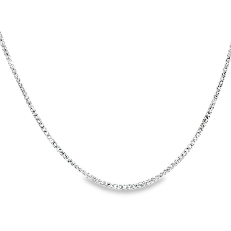 10K WG Diamond Cut Wheat Chain 18"