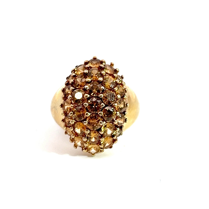 Gold Plated Sterling Silver Citrine Ring