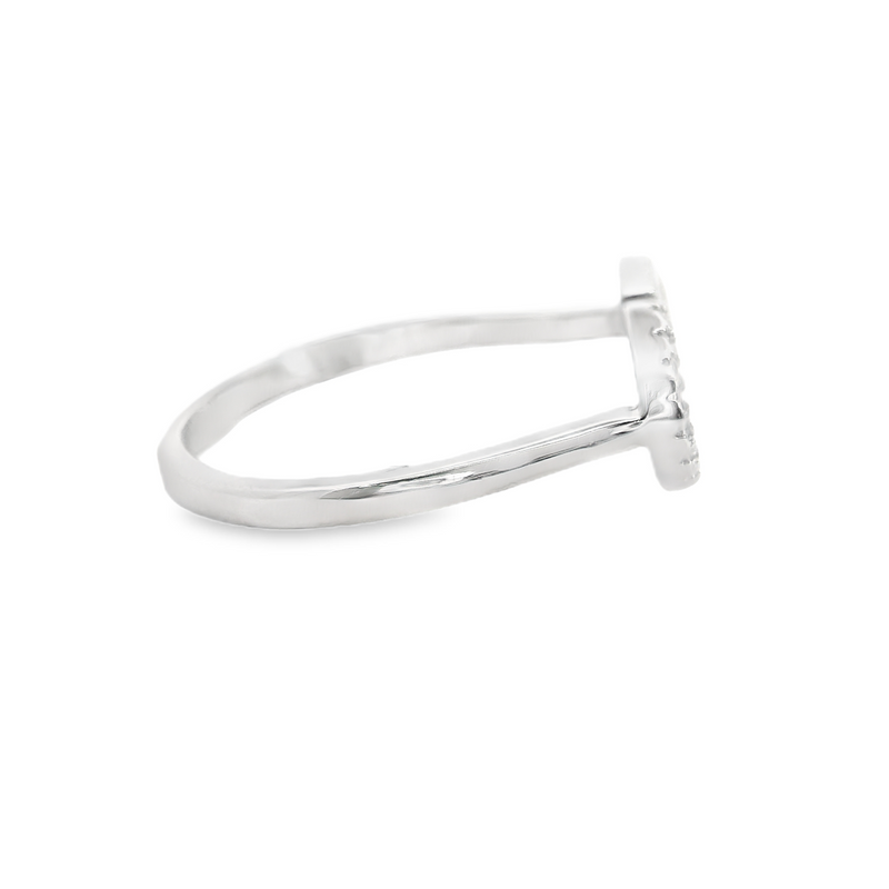Sterling Silver CZ & Mother of Pearl Ring