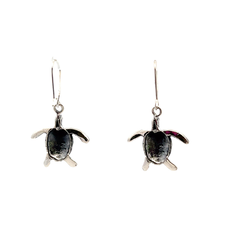 Sterling Silver Sea Turtle Earrings