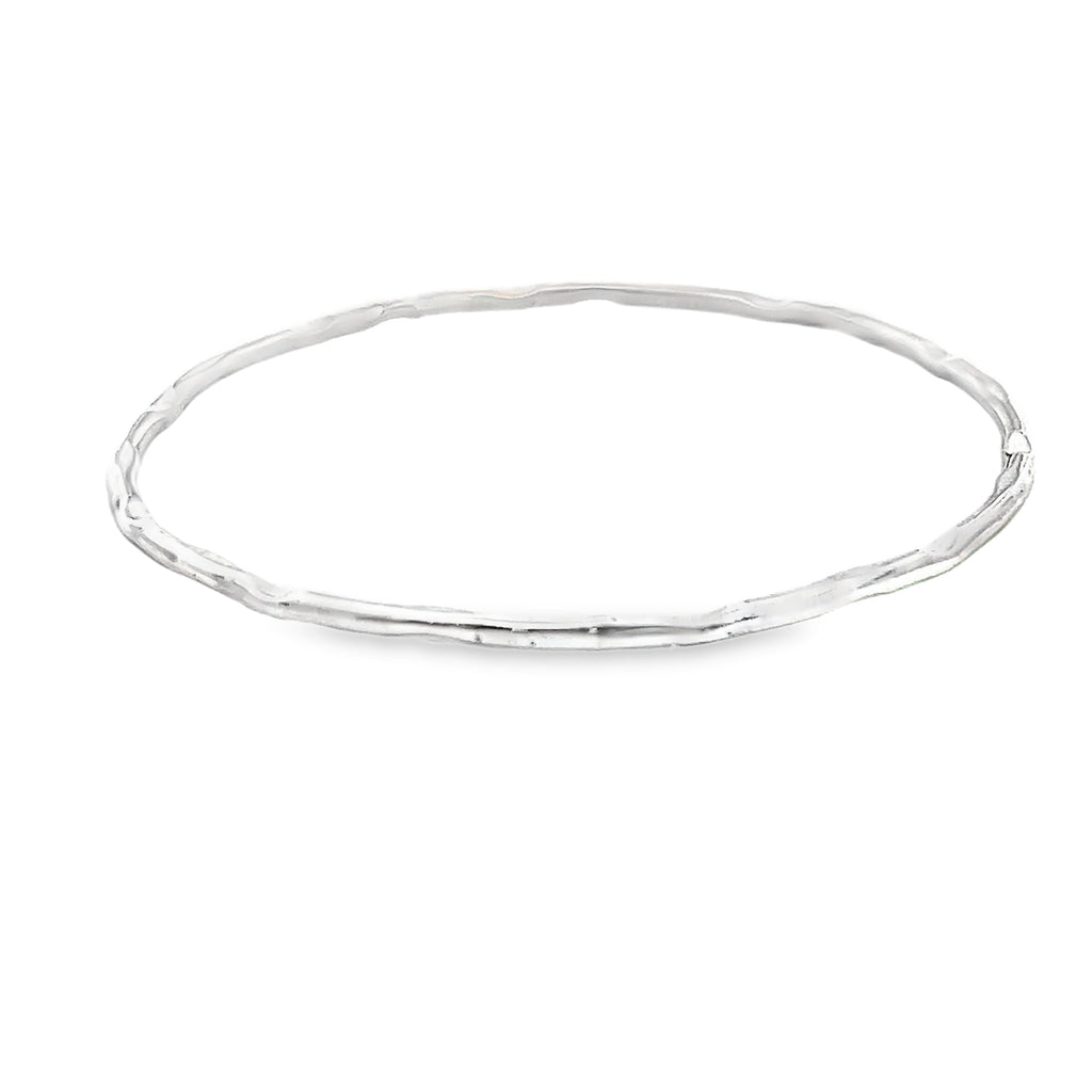 Sterling Silver Cutout Design Bangle Bracelet
