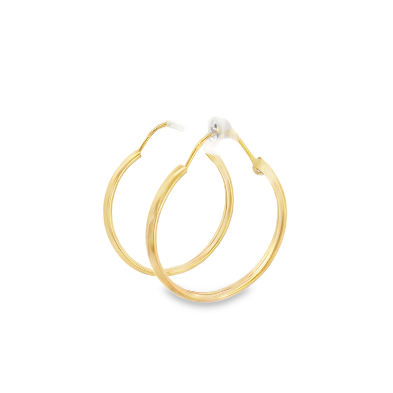14K YG Hoop Earrings