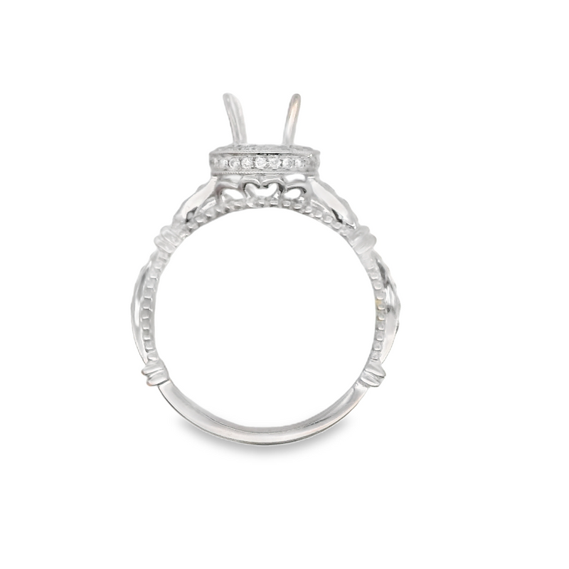 14K WG HALO RING